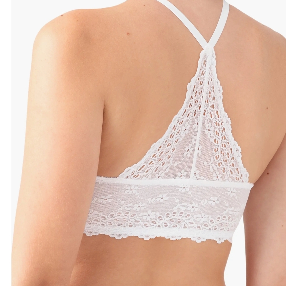 NWT b.tempted White Racerback Bra - Picture 3 of 8